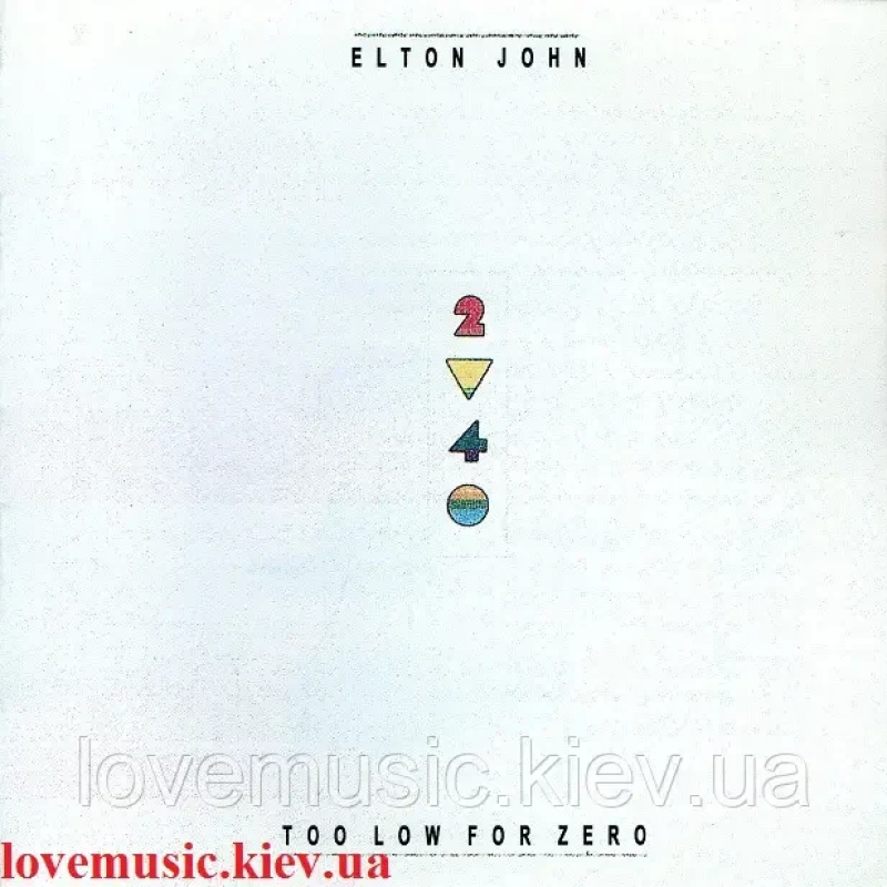 Музичний сд диск ELTON JOHN Too low for zero (1983) (audio cd)