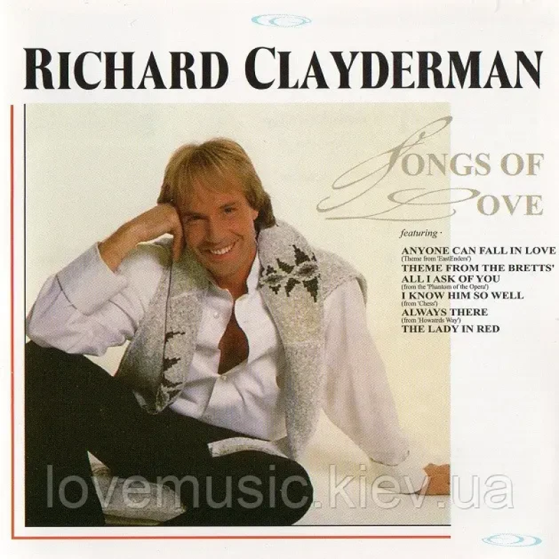 Музичний сд диск RICHARD CLAYDERMAN Songs of love (1999) (audio cd)