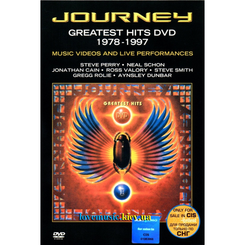 Відео диск JOURNEY Greatest hits 1978–1997 (2003) (dvd video)