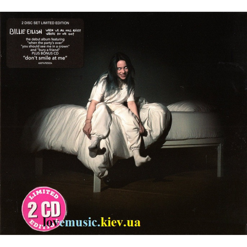 Музичний сд диск BILLIE EILISH When we all fall asleep, where do we go? (2019) (audio cd)