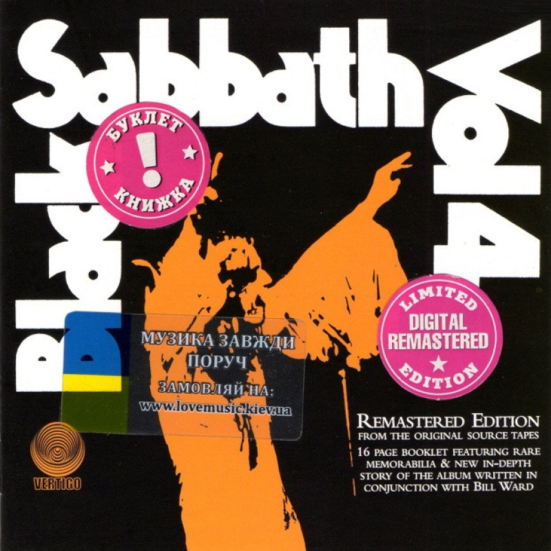 Музичний сд диск BLACK SABBATH Vol. 4 (1972) (audio cd)